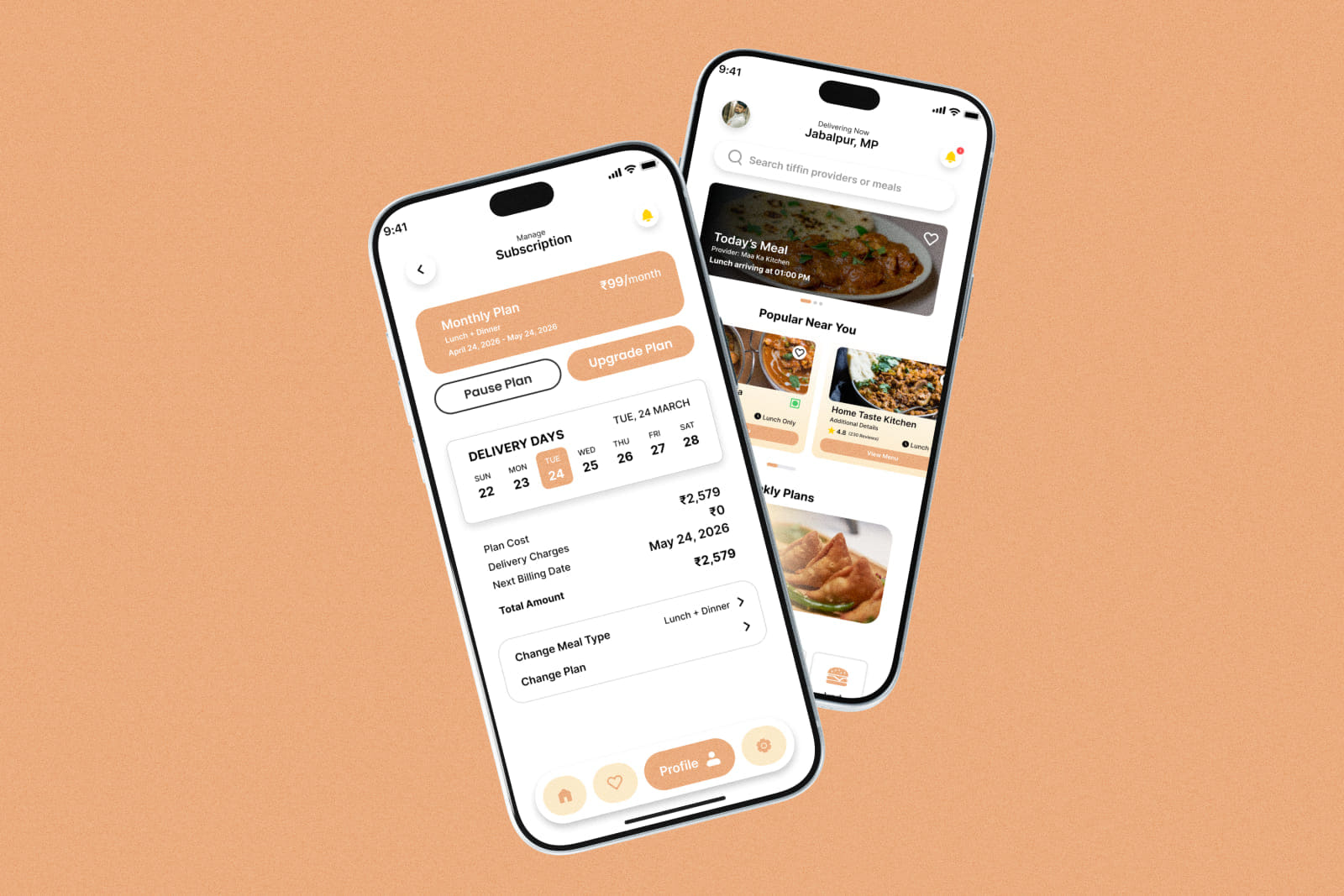 Tiffinly provider app — dashboard, menu and operations