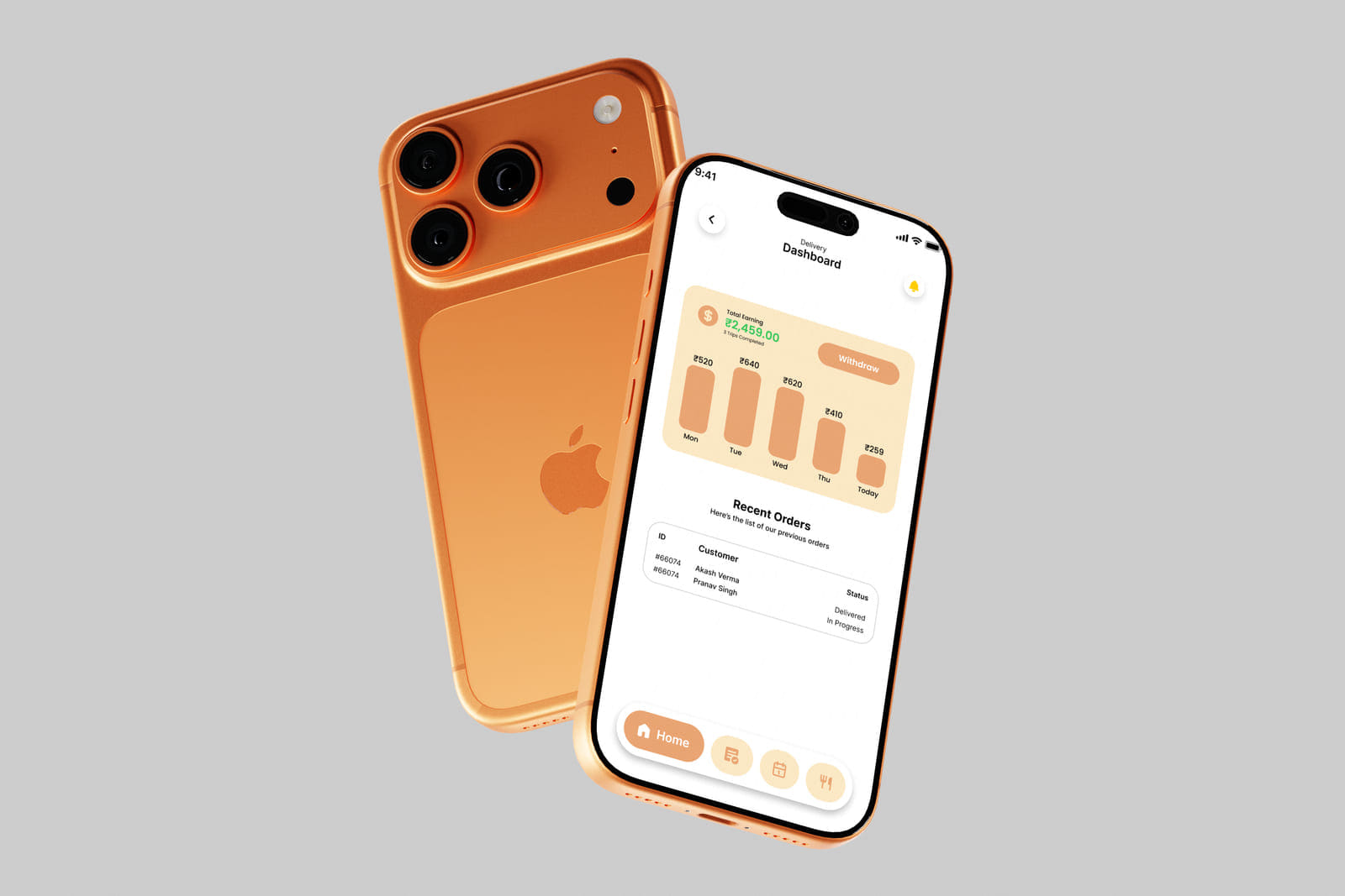 Tiffinly user flow and wireframe exploration