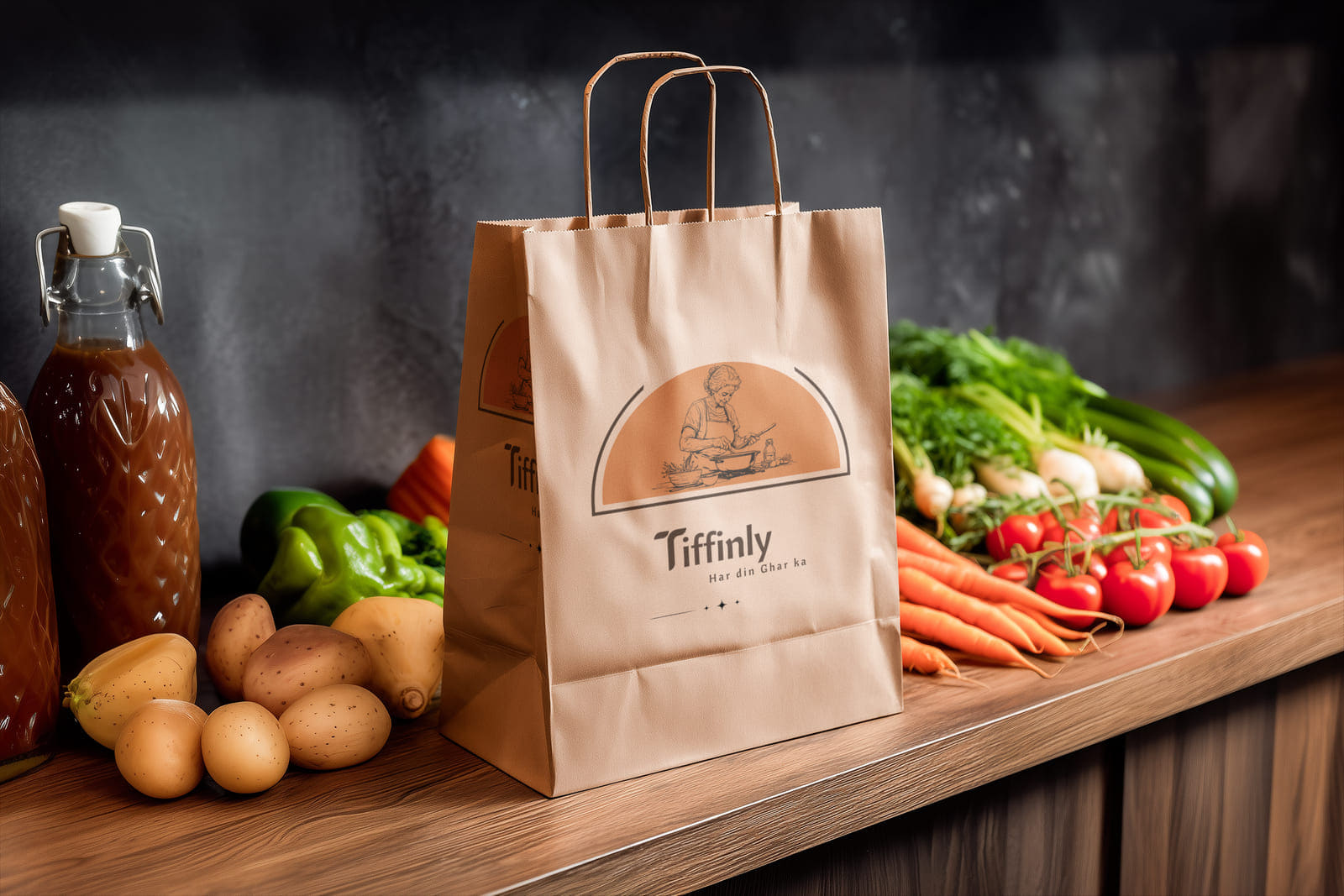 Tiffinly design process, user flows and interface system